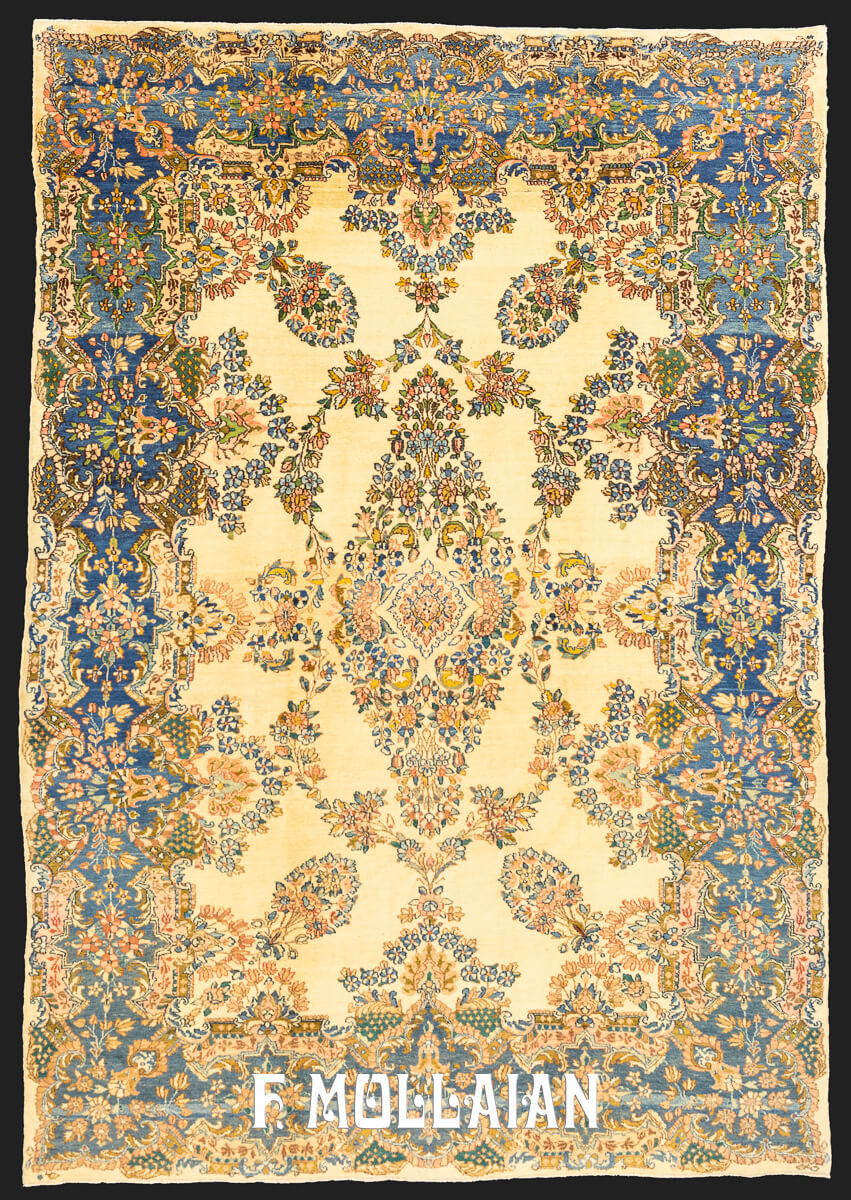 Tapis Kerman Motif Floral n°:17725766